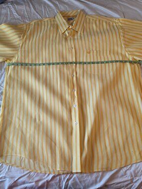 Cinch Men's Yellow & Gold Stripe - Short Sleeve Shirt - 2XL